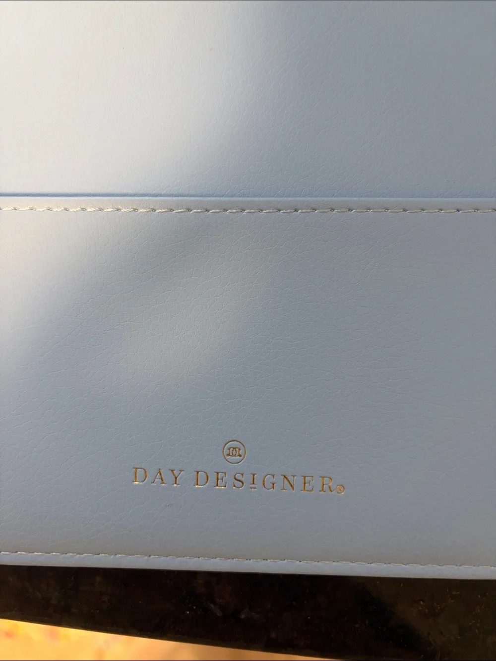 Day Designer for Blue Sky Faux Leather PadFolio Assortment, Dusty Blue